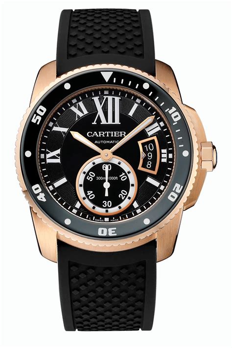 cartier calibre de cartier rose gold|calibre de cartier scuba watch.